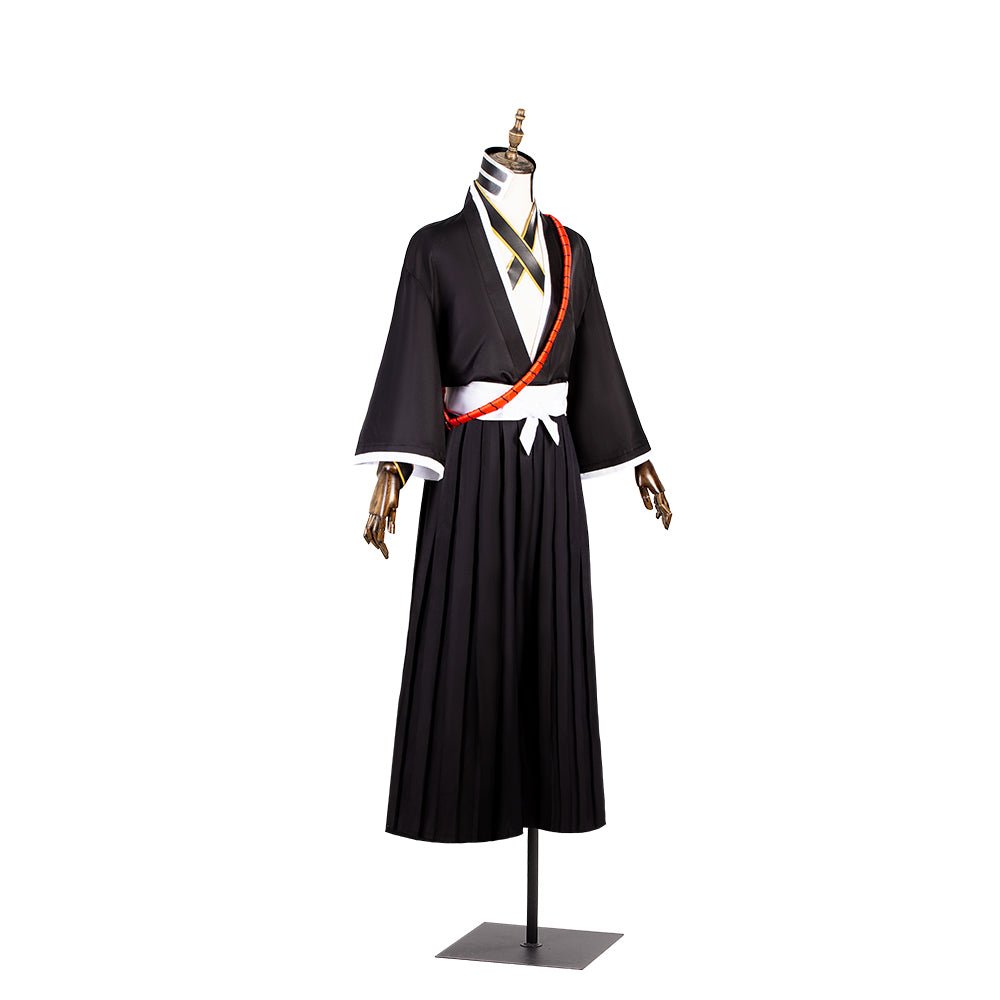 Fantasia de Ichigo Kurosaki de Bleach com Peruca, Top Preto, Calças e Traje para Halloween - Estrela Cosplay