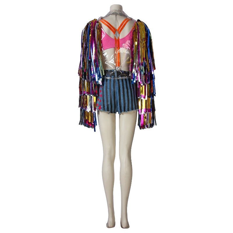 Fantasia de Harley Quinn Arco-Íris Cosplay - Traje de Personagem DC de Alto Nível para Halloween - Estrela Cosplay