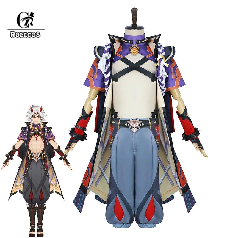 Fantasia de Cosplay Arataki Itto de Genshin Impact para Homens - Conjunto Completo para Halloween - Estrela Cosplay