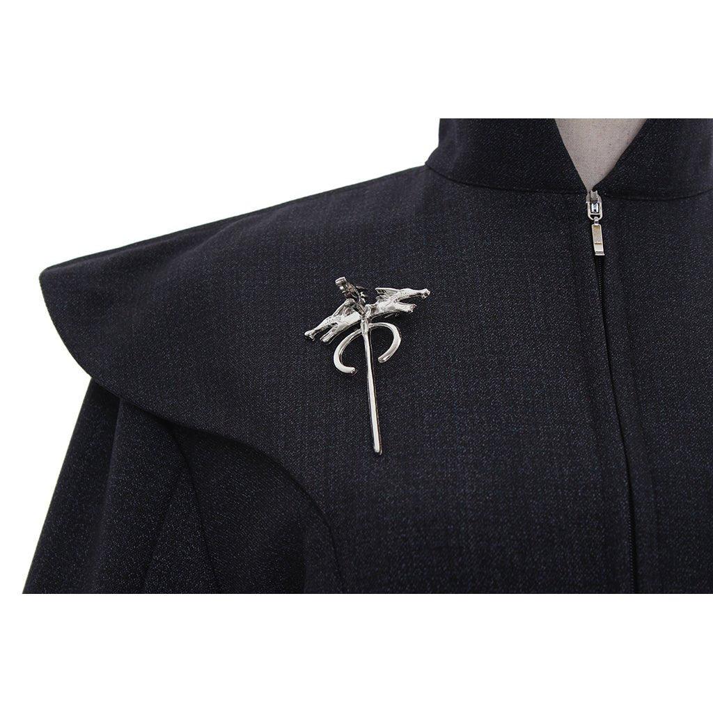 Fantasia de Daenerys Targaryen para Natal | Vestido Medieval e Capa Preta - Estrela Cosplay