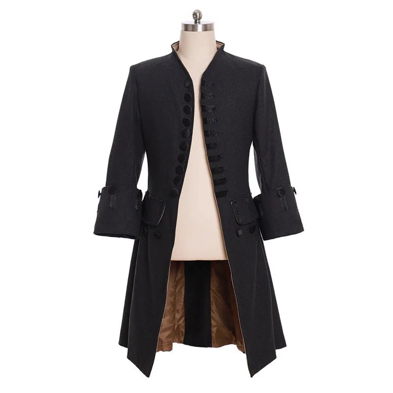 Casaco Trench Medieval Steampunk Edwardiano Vintage Príncipe Renascença Estrela do Cosplay - Estrela Cosplay