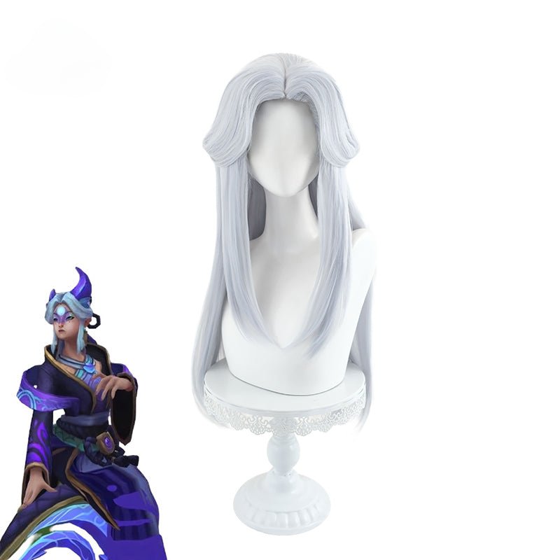 Peruca Cosplay Alune Spirit Blossom LOL 65cm Longa para Mulher - Cabelo Sintético Resistente ao Calor - Estrela Cosplay