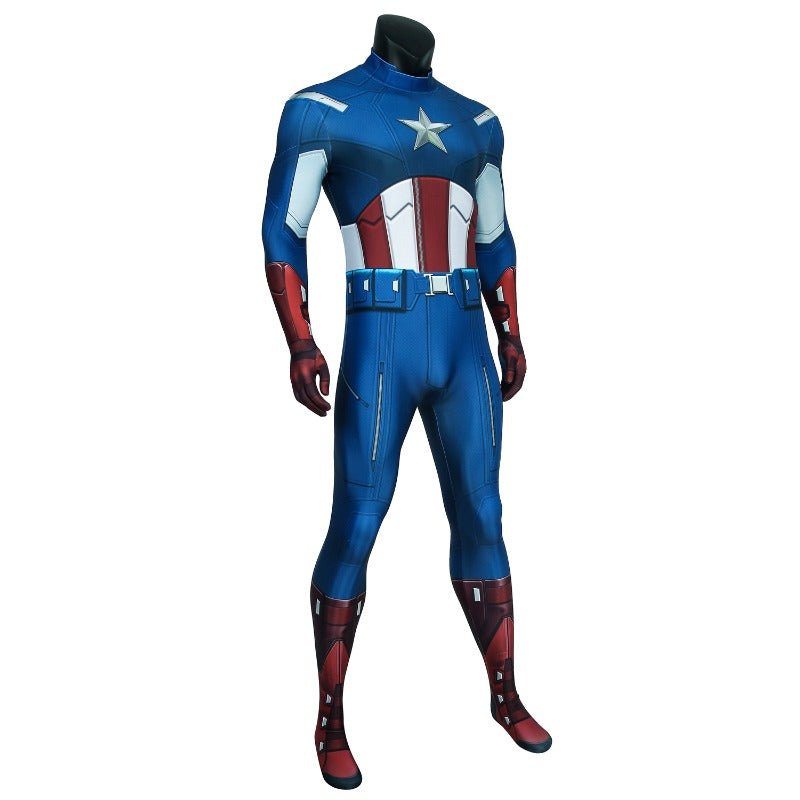Traje de Cosplay Capitão América Steve Rogers The Avengers Fantasia Heróica - Estrela Cosplay