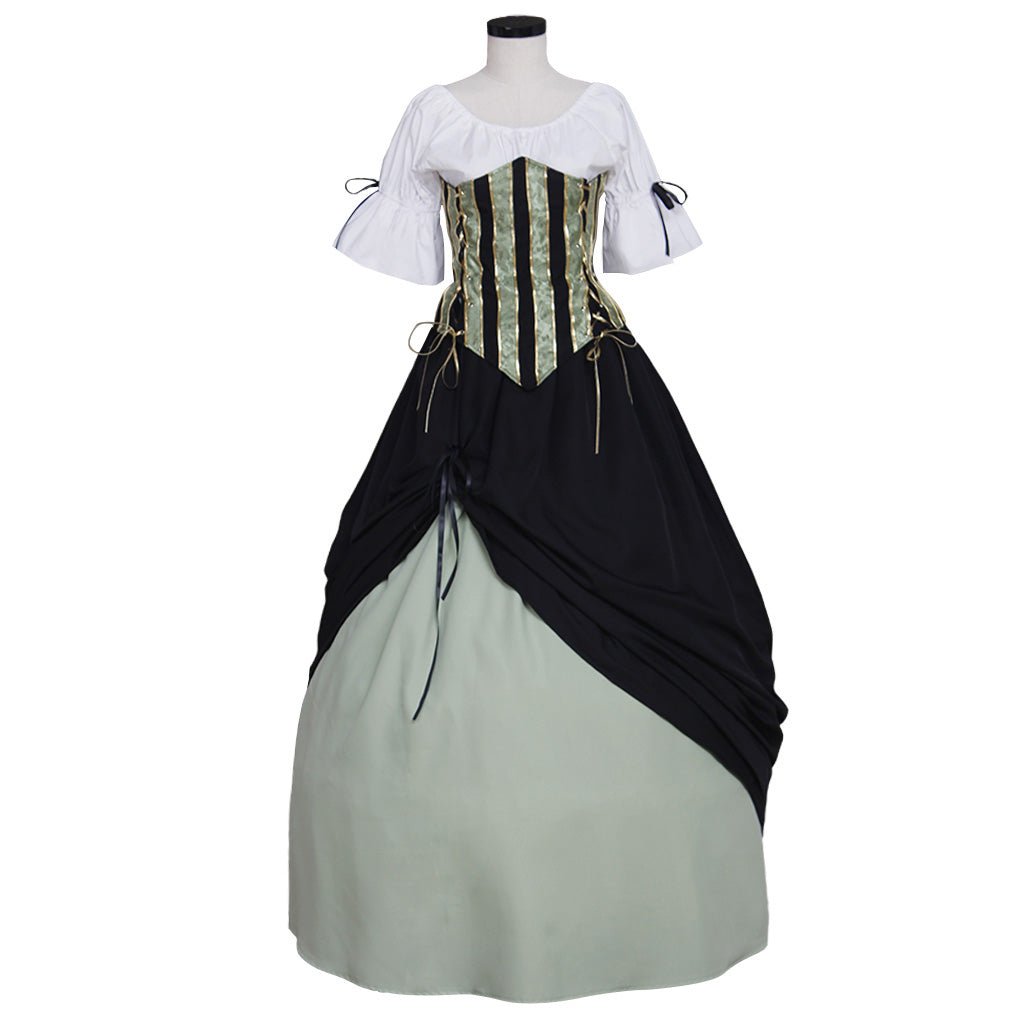 Vestido Vintage Medieval Vitoriano Renascentista para Mulheres - Estrela Cosplay
