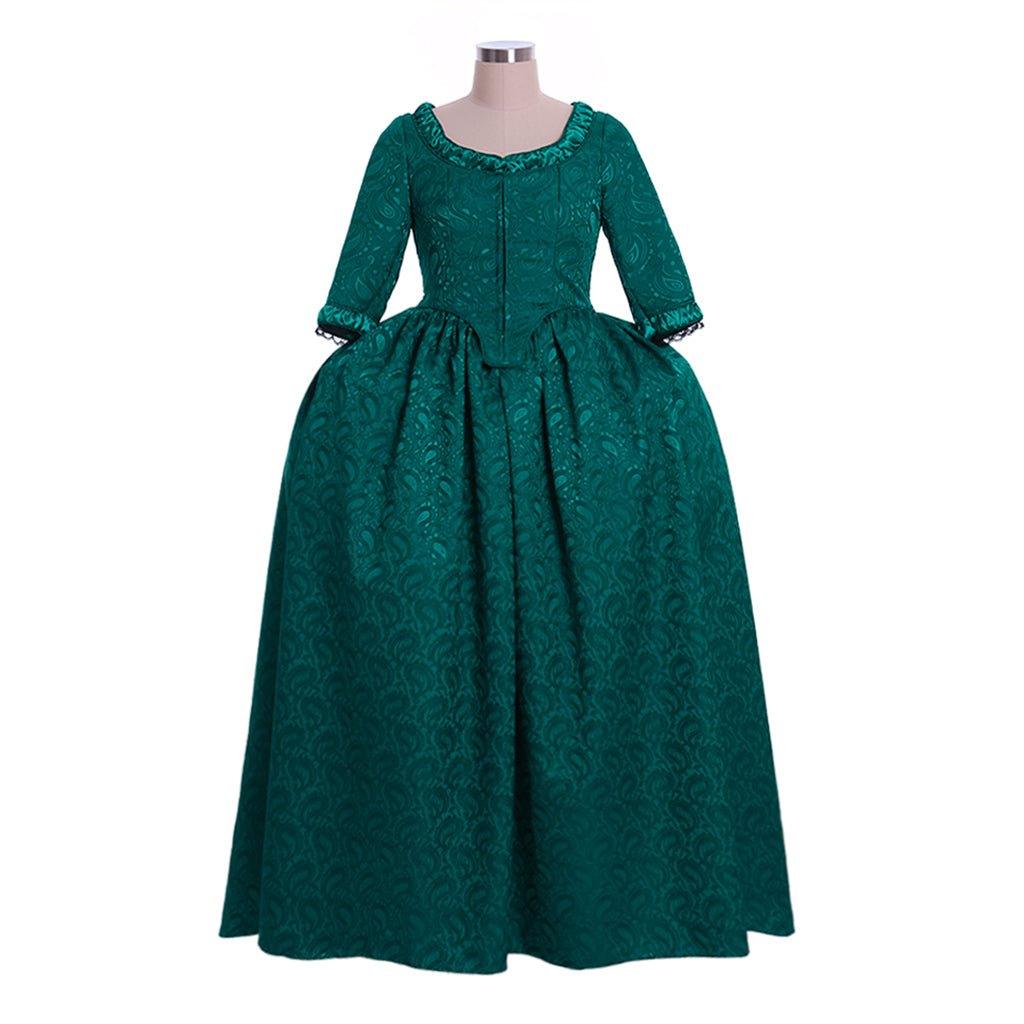 Vestido de Baile Verde de Claire Fraser de Outlander | Vestido Rococó Vintage para Cosplay, Halloween, Festas - Estrela Cosplay