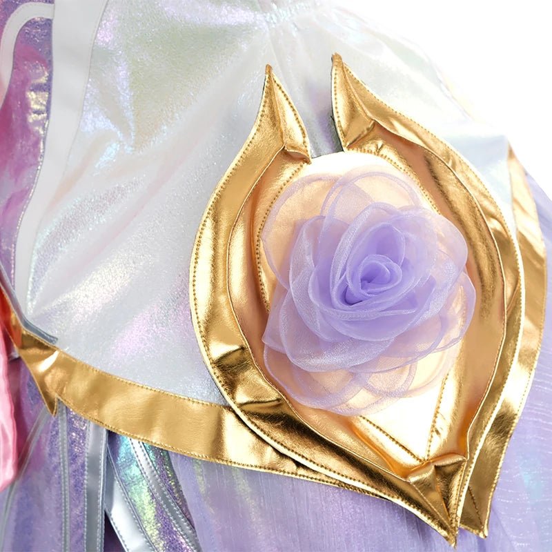 Fantasia LOL Rosa Cristal Seraphine - Jogo LOL Seraphine Design Rosa Traje Halloween Mulher Nova Skin - Estrela Cosplay
