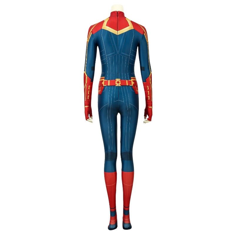Fantasia Captain Marvel Impressão Digital para Fãs - Estrela Cosplay
