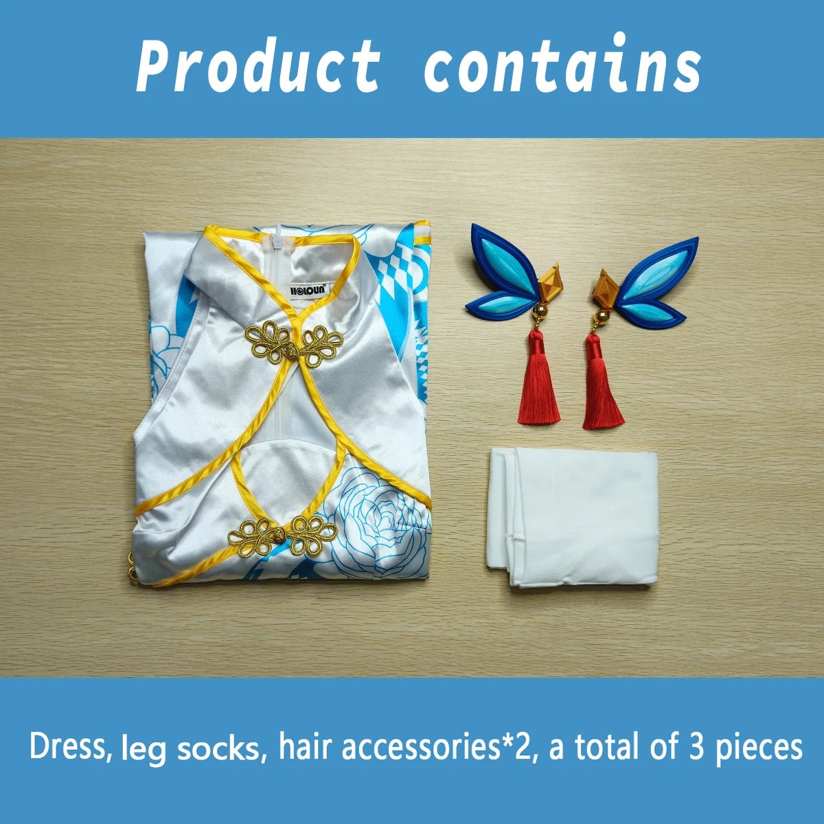 Vestido Cheongsam sem Mangas de Ai Hoshino do Anime OSHI NO KO - Cosplay - Estrela Cosplay