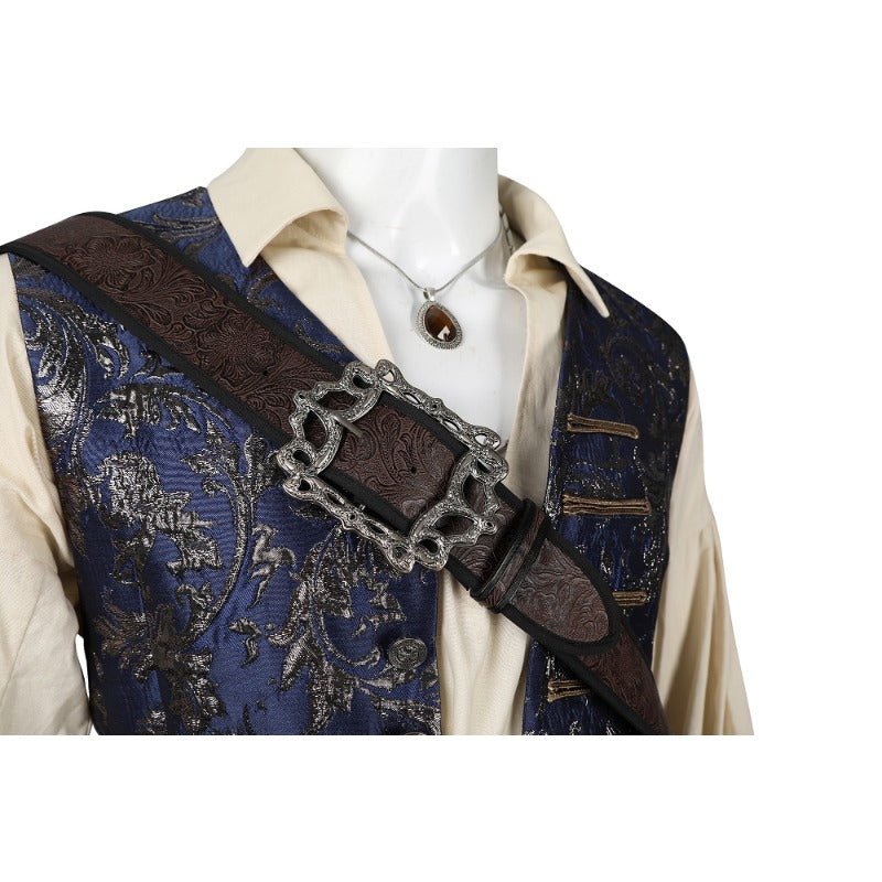 Fantasia de Captain Jack Sparrow Cosplay - Conjunto Pirata de Alta Qualidade para Adultos no Halloween - Estrela Cosplay