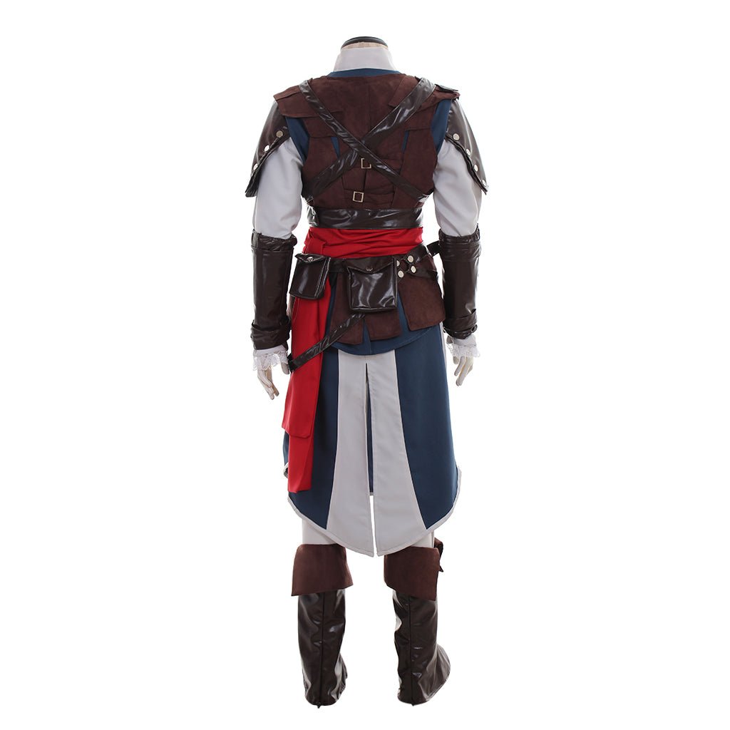Traje Completo de Edward Kenway com Sapatos - Assassin’s Creed Black Flag para Adultos - Estrela Cosplay