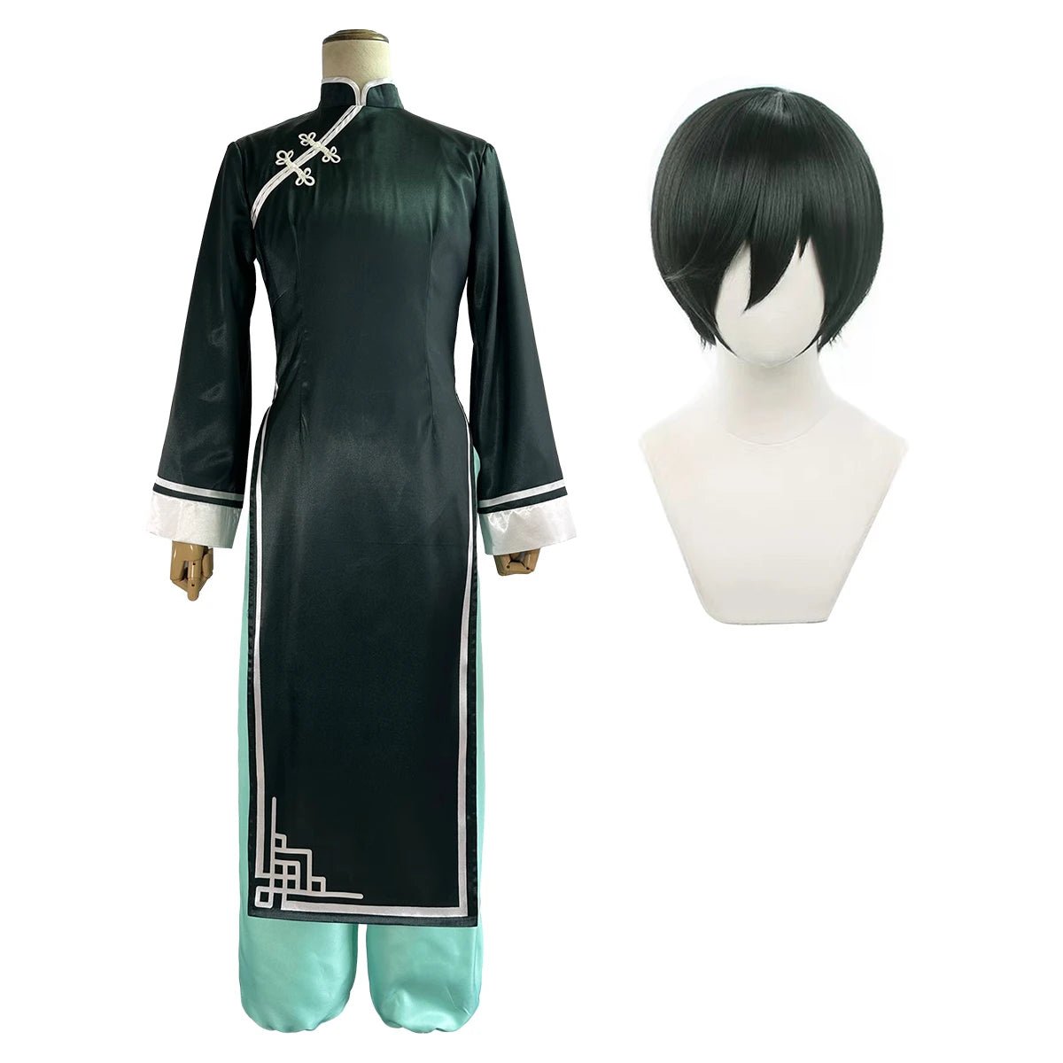 Blue Lock Anime Rin Itoshi Cosplay Traje Chinês Kung Fu Tang Peruca Rosa Rede Fibras Sintéticas Ajustável Halloween - Estrela Cosplay