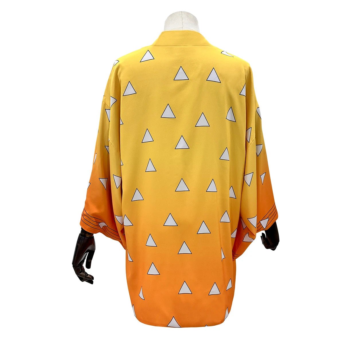 Fantasia de Cosplay Agatsuma Zenitsu de Demon Slayer - Peruca Haori Bordado Calças Elásticas Cinto Rosa Rede Presente Halloween Natal - Estrela Cosplay