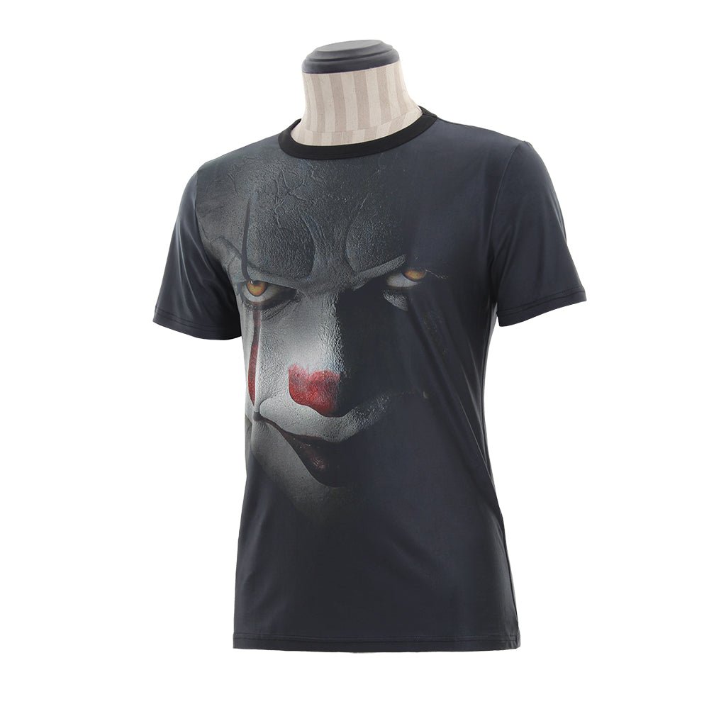 Camiseta Manga Curta Pennywise - It: Capítulo Um - Fantasia de Cosplay - Estrela Cosplay
