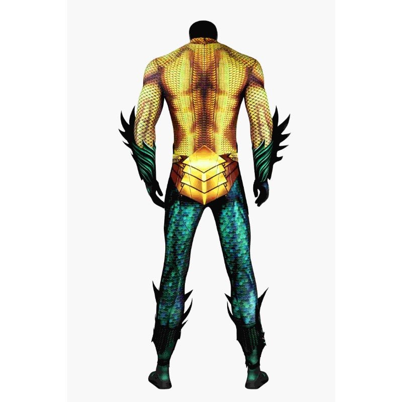 Traje de Cosplay Arthur Curry Fato Dourado – Aquaman Justice League para Homens - Estrela Cosplay