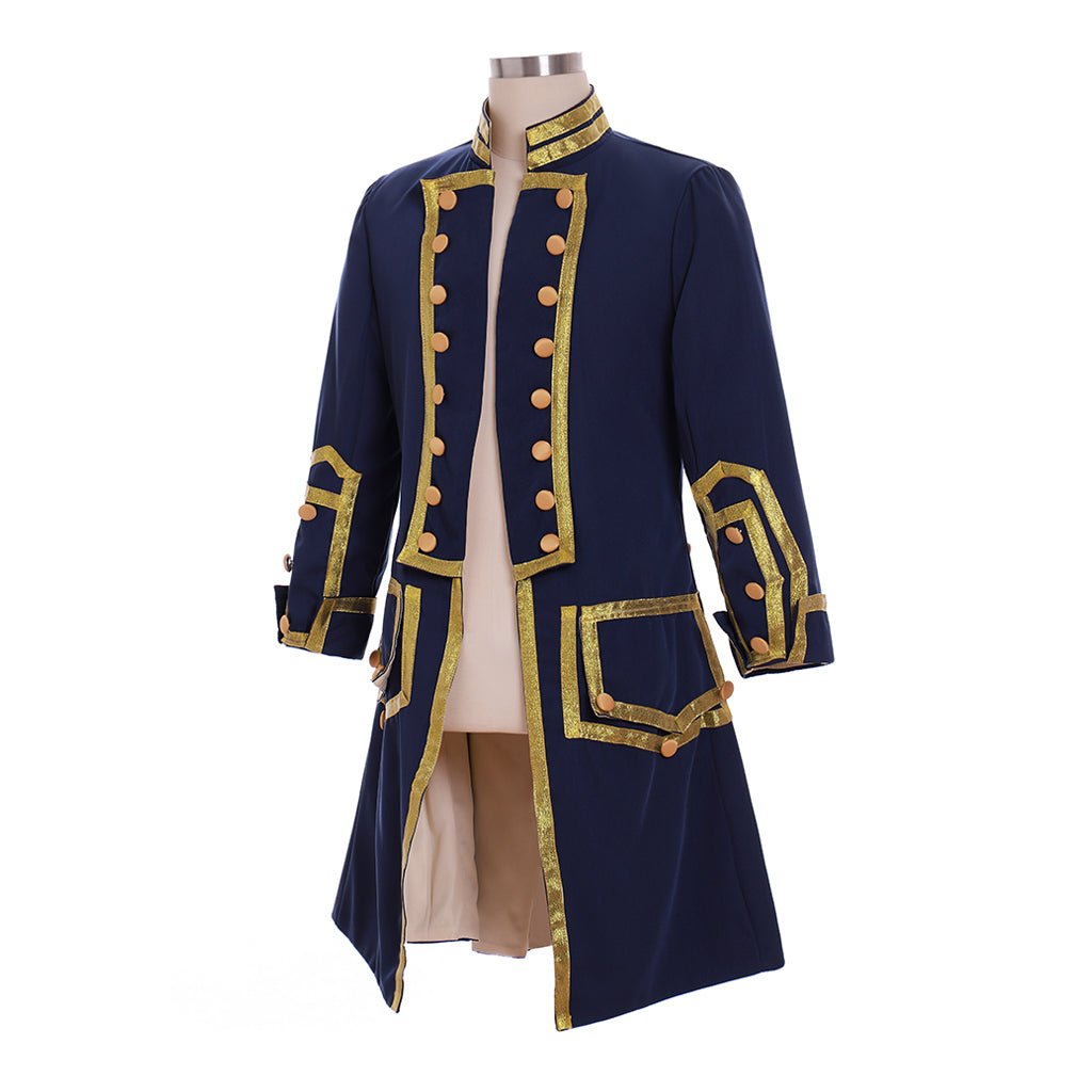 Uniforme Militar Colonial do Século 18 para Homens - Casaco Vitoriano Regência para Halloween | Estrela do Cosplay - Estrela Cosplay