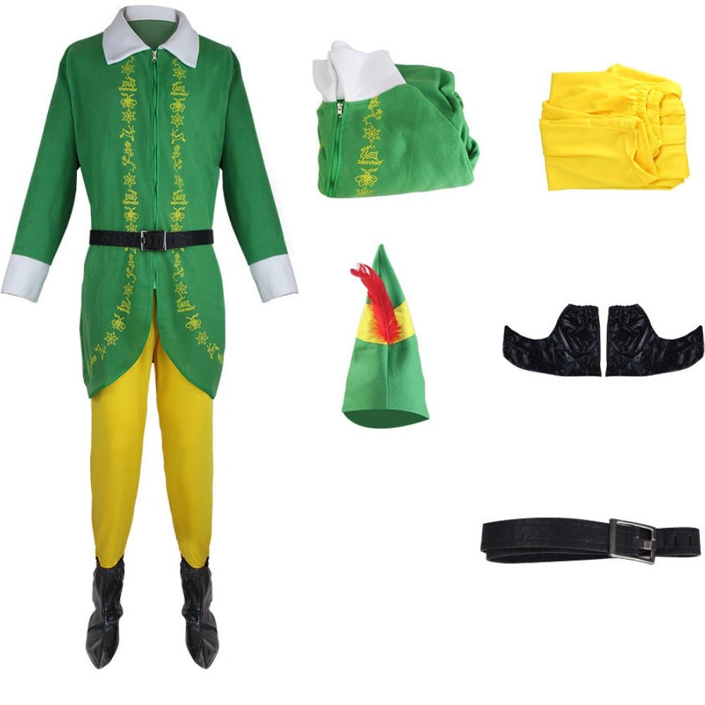 Fantasia Buddy The Elf para Homens | Conjunto Completo Cosplay para Halloween & Natal | Traje Inspirado no Filme - Estrela Cosplay