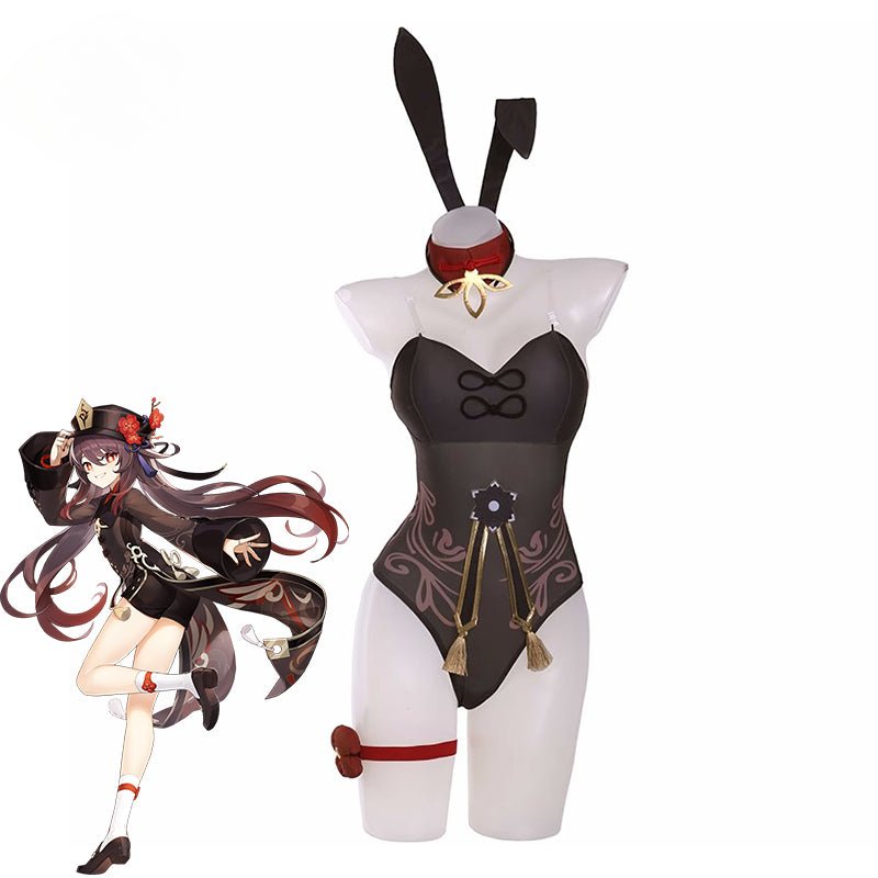 Fantasia de Coelhinha Hutao Genshin Impact - Conjunto Completo para Cosplay - Estrela Cosplay