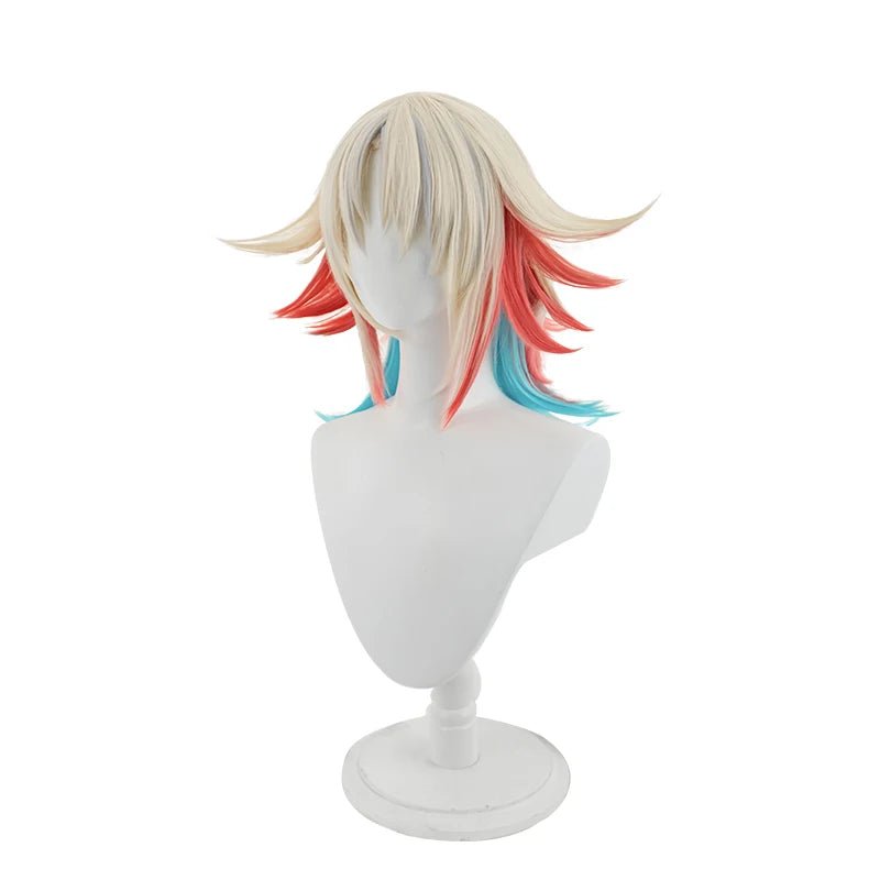 Peruca de Cosplay Prestige Empyrean Kayle do Jogo LOL 40cm Cor Mista para Mulheres, Cabelo Sintético Resistente ao Calor - Estrela Cosplay