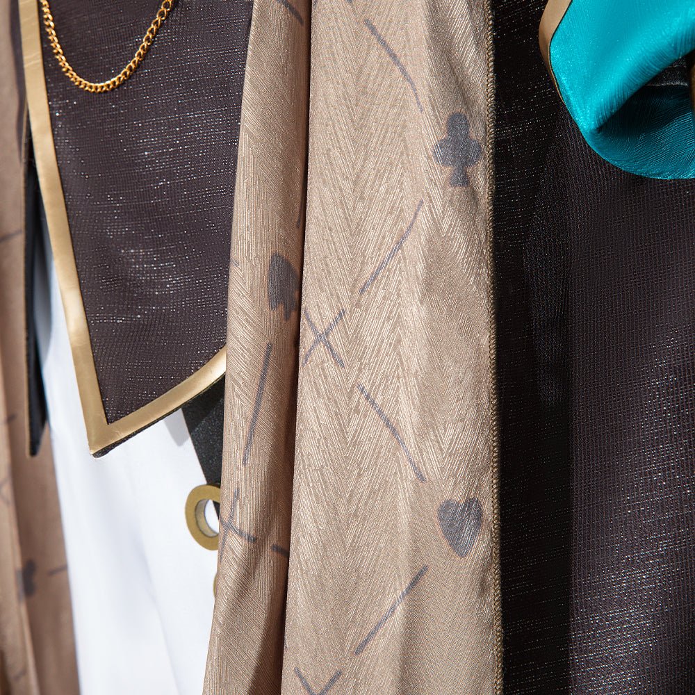 Conjunto de Peruca e Brincos Aventurine Honkai Star Rail | Acessórios de Cosplay para Homens - Estrela Cosplay