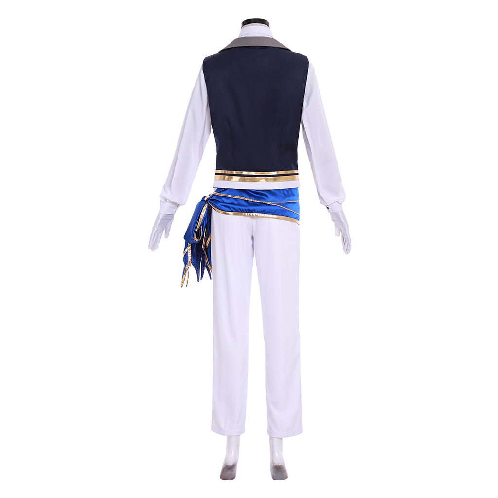 Traje de Cosplay Cavaleiro Sagrado do Leão Dourado Leo Tsukinaga Bloomed Ensemble Stars - Estrela Cosplay