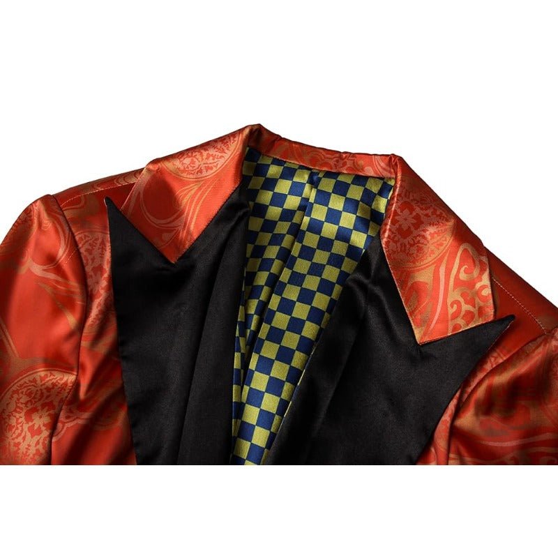 Terno Cosplay Jerome - Casaco Vermelho e Colete Laranja para Halloween e Festivais - Estrela Cosplay