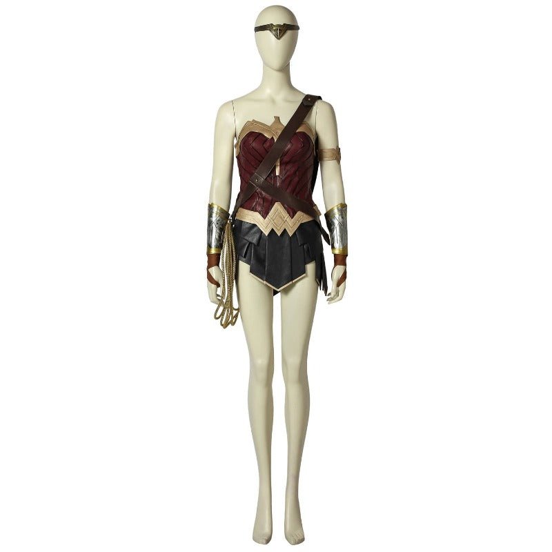 Traje de Cosplay Diana Prince WW Clássico com Botas - Roupa Inspirada no Filme - Estrela Cosplay