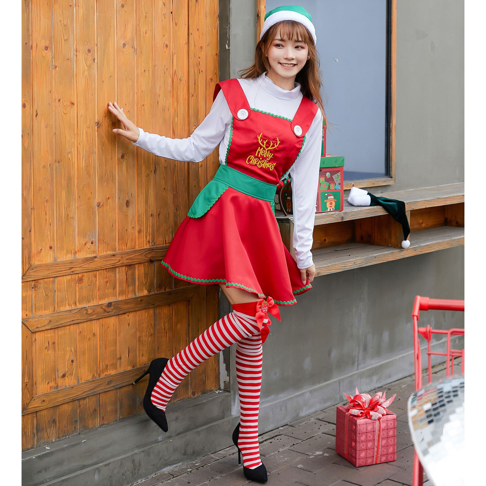 Fantasia de Natal Japonesa M-XL, Fantasia de Santa Doce Japonesa - Estrela Cosplay