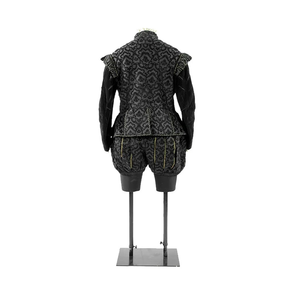 Traje Medieval Cavaleiro Rei Tudor - Uniforme Nobre Preto para Homens | Cosplay Renascença por Estrela do Cosplay - Estrela Cosplay