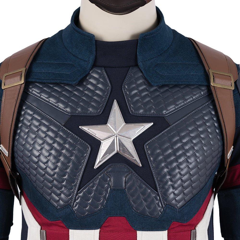 Fantasia de Cosplay do Capitão América - Avengers: Endgame - Réplica Premium do Filme - Estrela Cosplay
