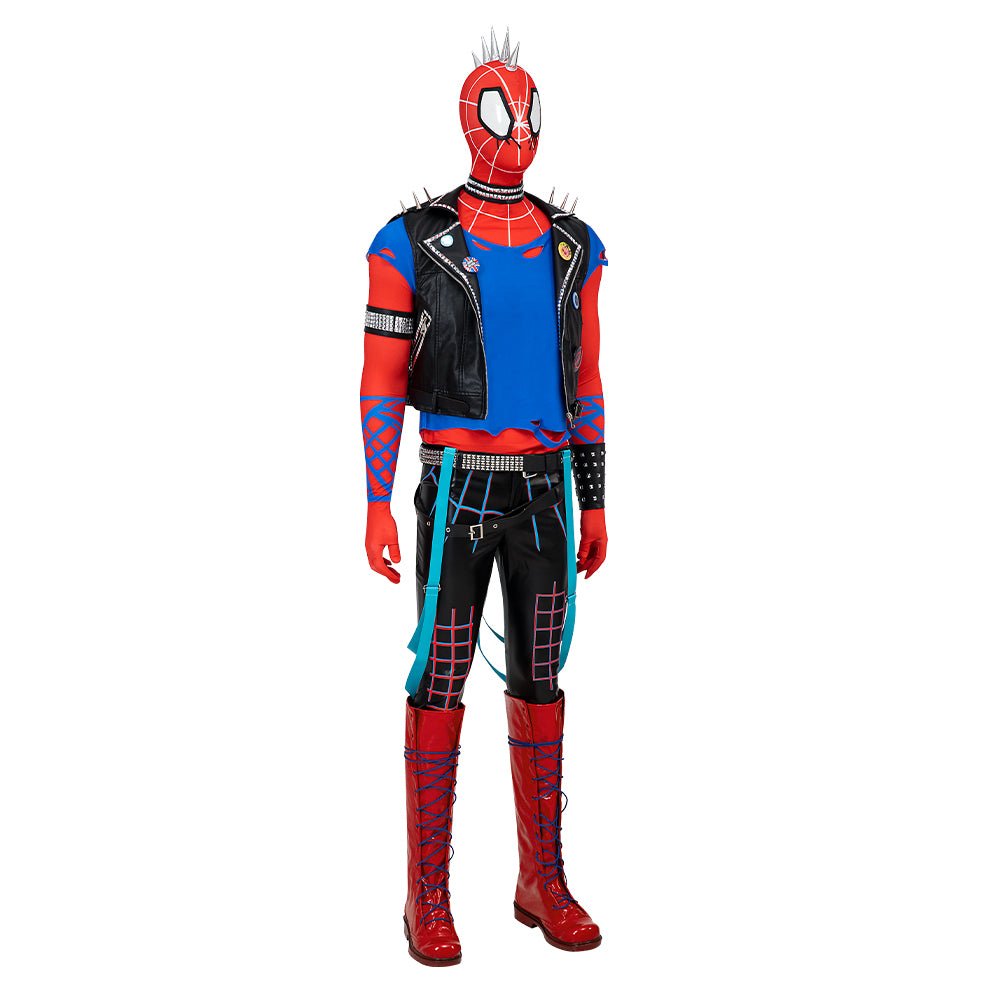 Conjunto de Fantasia Spider-Punk Hobart Brown | Spider-Man Através do Aranhaverso Cosplay - Estrela Cosplay