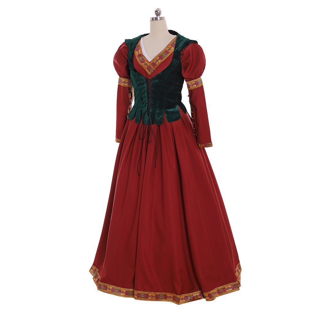 Vestido de Corset Princesa Corte Vitoriana Renascentista - Traje de Baile Rainha Tudor para Festa de Chá - Estrela Cosplay