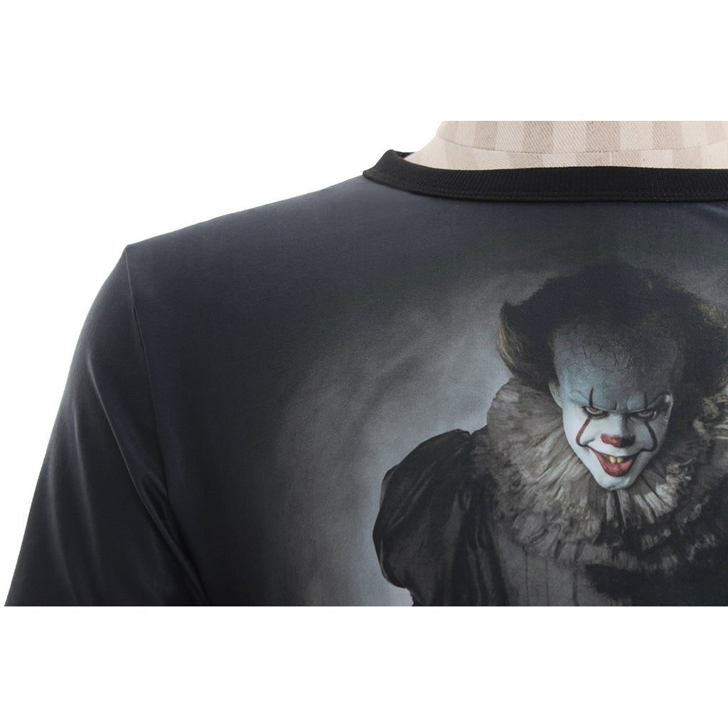 Camiseta Manga Curta Pennywise - It: Capítulo Um - Fantasia de Cosplay - Estrela Cosplay