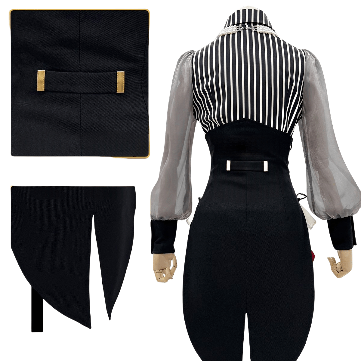 Fantasia de Cosplay Wakutenshi Wakamatsu de BanG Dream! Ave Mujica - Qualidade Premium - Estrela Cosplay