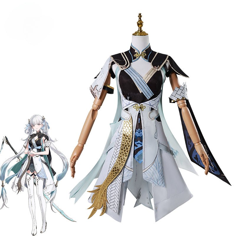 Traje de Cosplay Jinhsi Renascimento das Ondas Agitadas - Magistrada de Jinzhou - Vestido para Mulheres - Fantasia para Halloween e Festas - Estrela Cosplay