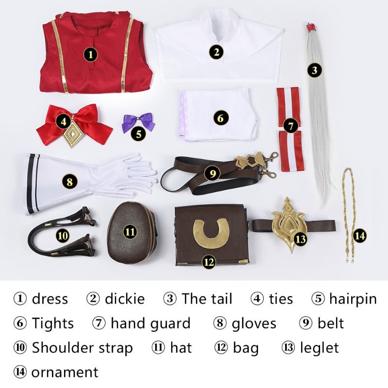 Fantasia Gold Ship de Uma Musume Pretty Derby para Halloween e Natal - Estrela Cosplay