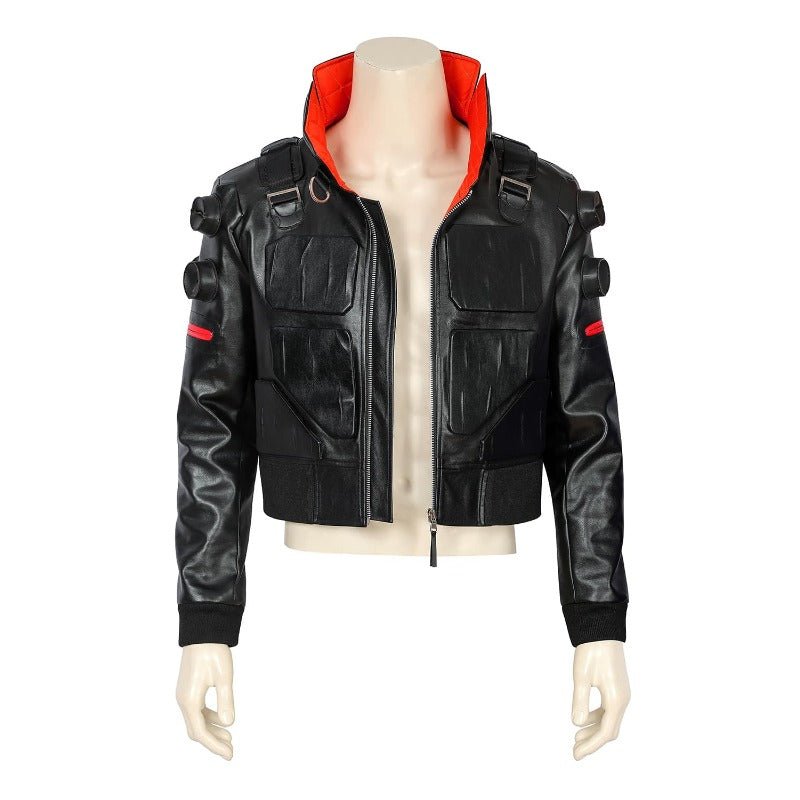 Traje de Cosplay Jackie 2077 em Couro Artificial Fato Preto para Halloween e Festas - Estrela Cosplay