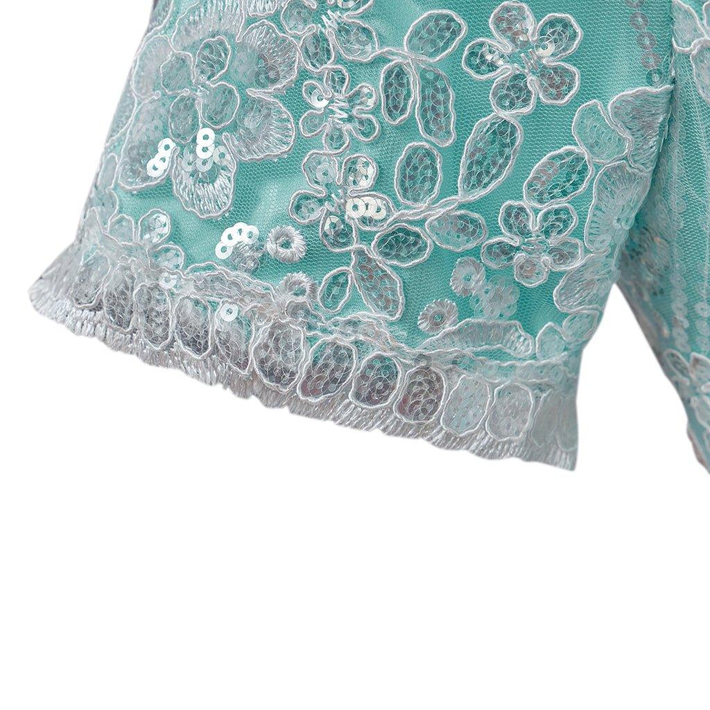 Vestido de Cosplay Império Azul Brilhante | Estilo Regência Inspirado em Kate Sharma - Estrela Cosplay