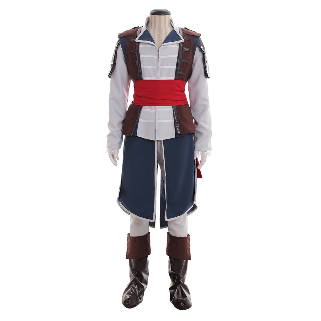 Traje Completo de Edward Kenway com Sapatos - Assassin’s Creed Black Flag para Adultos - Estrela Cosplay