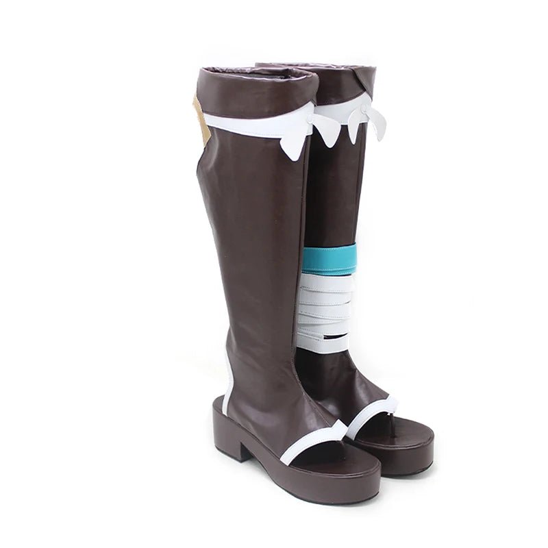 Jogo Genshin Impact Gorou Sapatos Cosplay Botas Altas Cosplay Gorou Sapatos Pretos para Homens e Mulheres Sapatos de Halloween - Estrela Cosplay