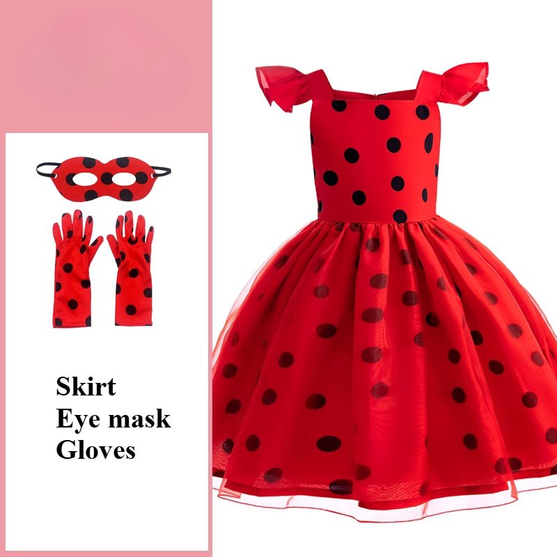 Fantasia de Ladybug para Crianças - Vestido de Cosplay de Ladybug Francesa para Role Play - Estrela Cosplay