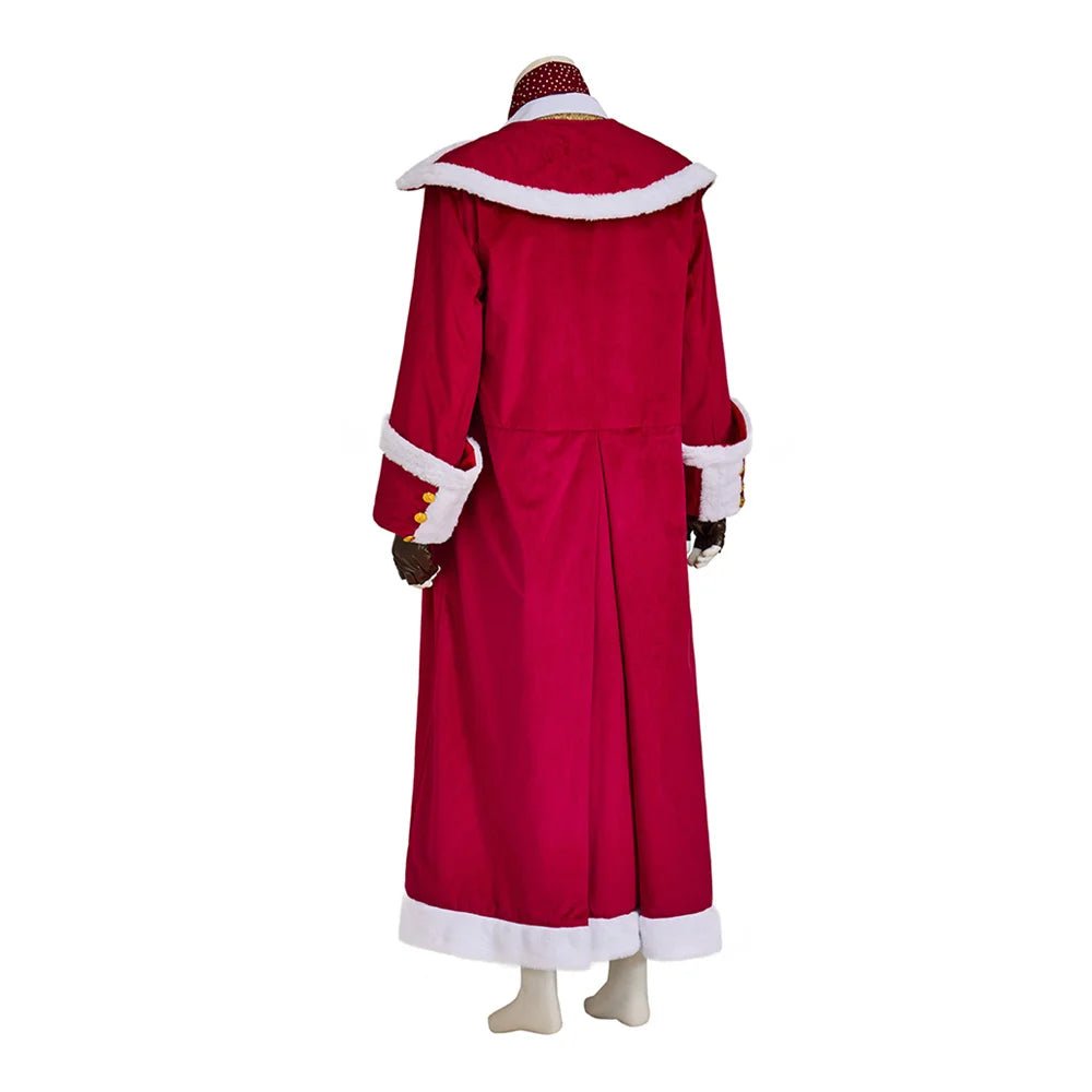 Fantasia Medieval de Papai Noel para Natal - Casaco Vermelho de Veludo Conjunto Completo - Estrela Cosplay