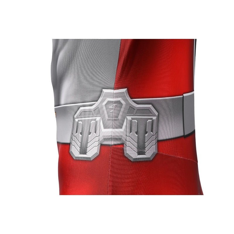 Fantasia de Cosplay Red Ranger KISHIRYU SENTAI RYUSOULGER - Traje de Spandex - Estrela Cosplay