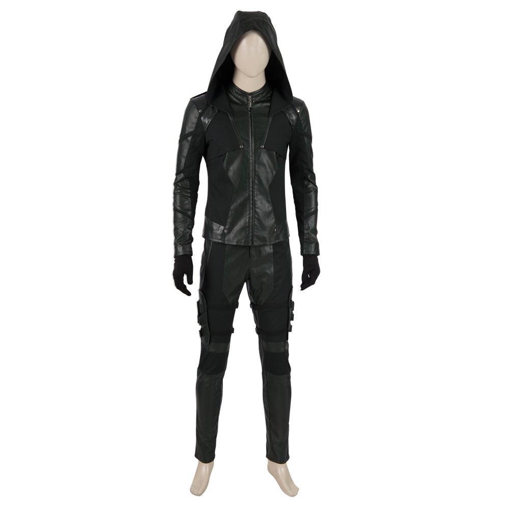 Fantasia de Oliver Queen da Temporada 8 de Green Arrow - Traje de Série de TV de Qualidade Premium - Estrela Cosplay