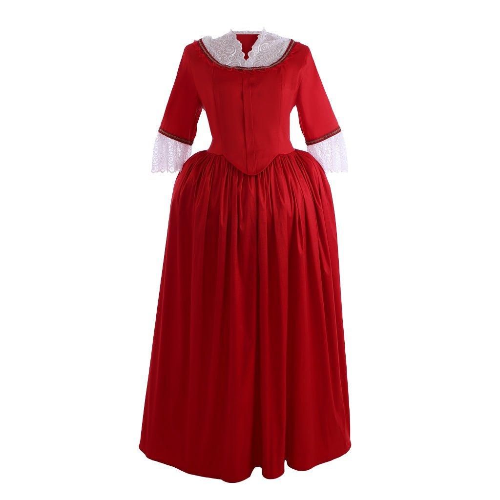 Vestido de Baile Vermelho Claire Randall Outlander | Cosplay Estilo Rococo e Medieval - Estrela Cosplay