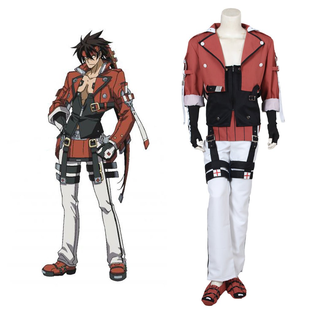 Fantasia Cosplay Guilty Gear Xrd Sol Badguy – Traje Premium Réplica de Anime - Estrela Cosplay