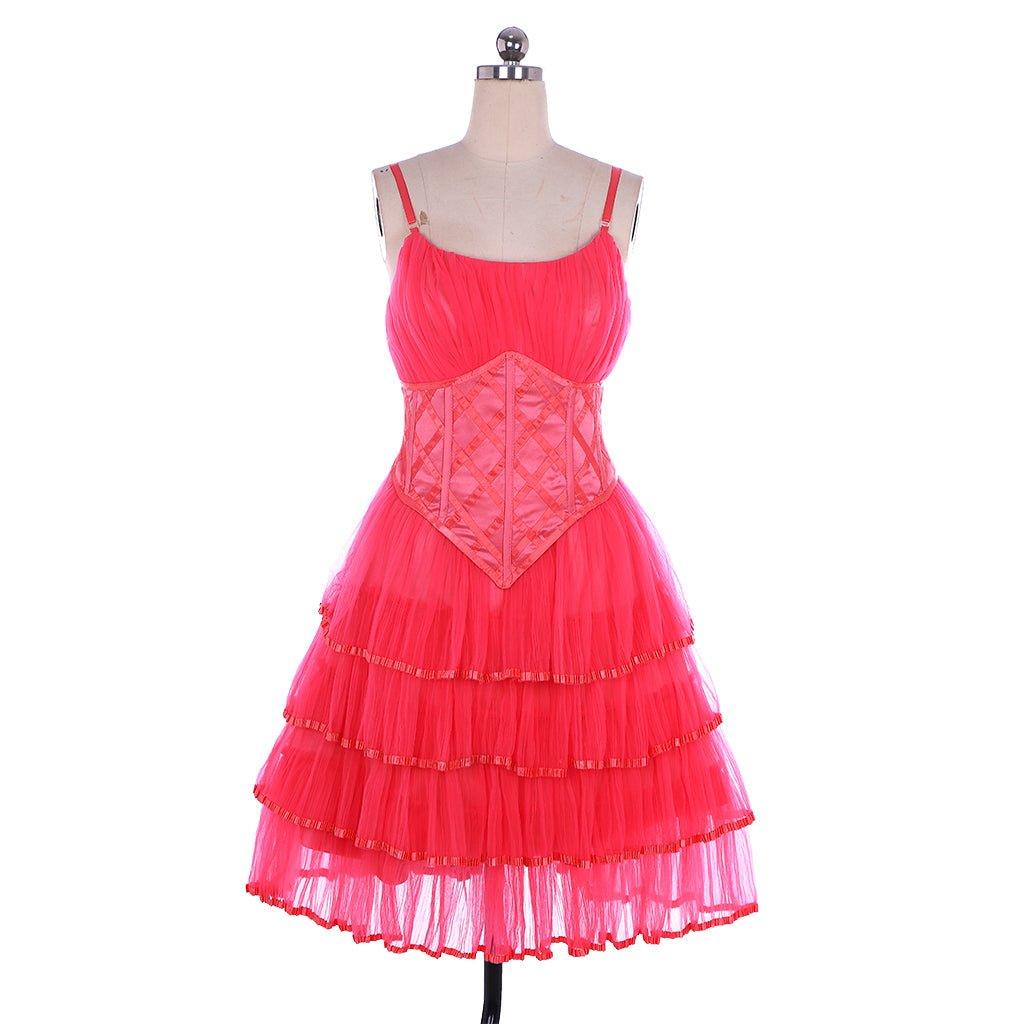 Vestido de Cosplay Glinda A Boa Feiticeira Rosa de Tule e Renda - Estrela Cosplay