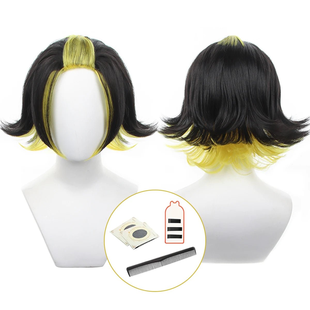 Peruca Cosplay Bachira Blue Lock Jogador de Futebol Rosa Rede Fibra Sintética Tamanho Ajustável Resistente ao Calor Halloween - Estrela Cosplay