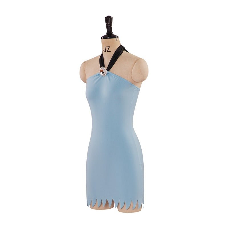 Fantasia de Betty Rubble - Vestido Azul para Mulheres | Cosplay Flintstones - Estrela Cosplay