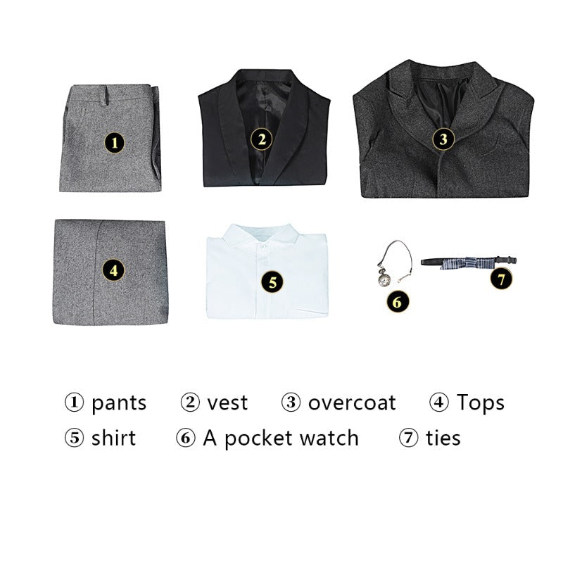 Fantasia de Cosplay Newt Scamander de Fantasticos Animais - Conjunto Completo para Halloween - Estrela Cosplay