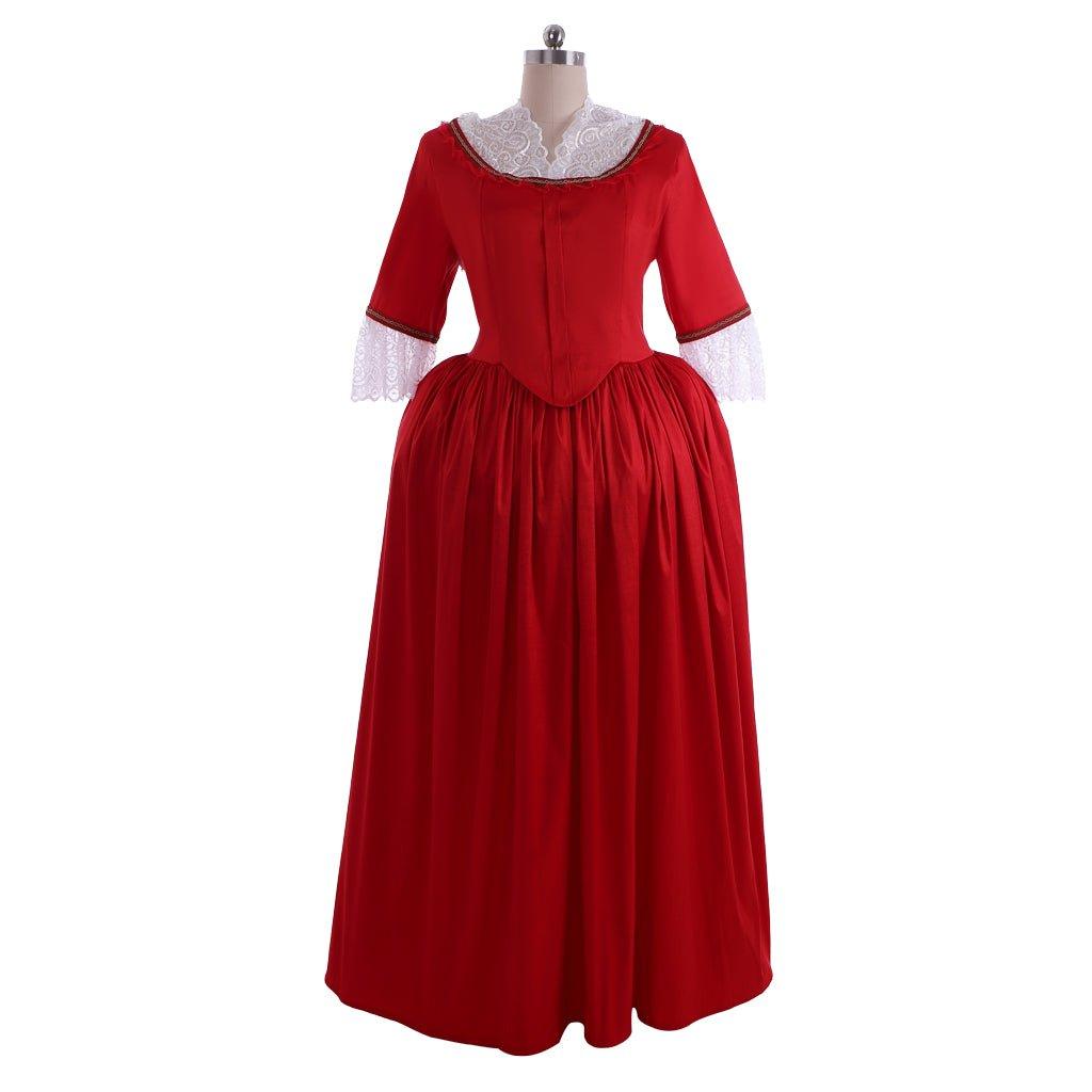Vestido de Baile Vermelho Claire Randall Outlander | Cosplay Estilo Rococo e Medieval - Estrela Cosplay